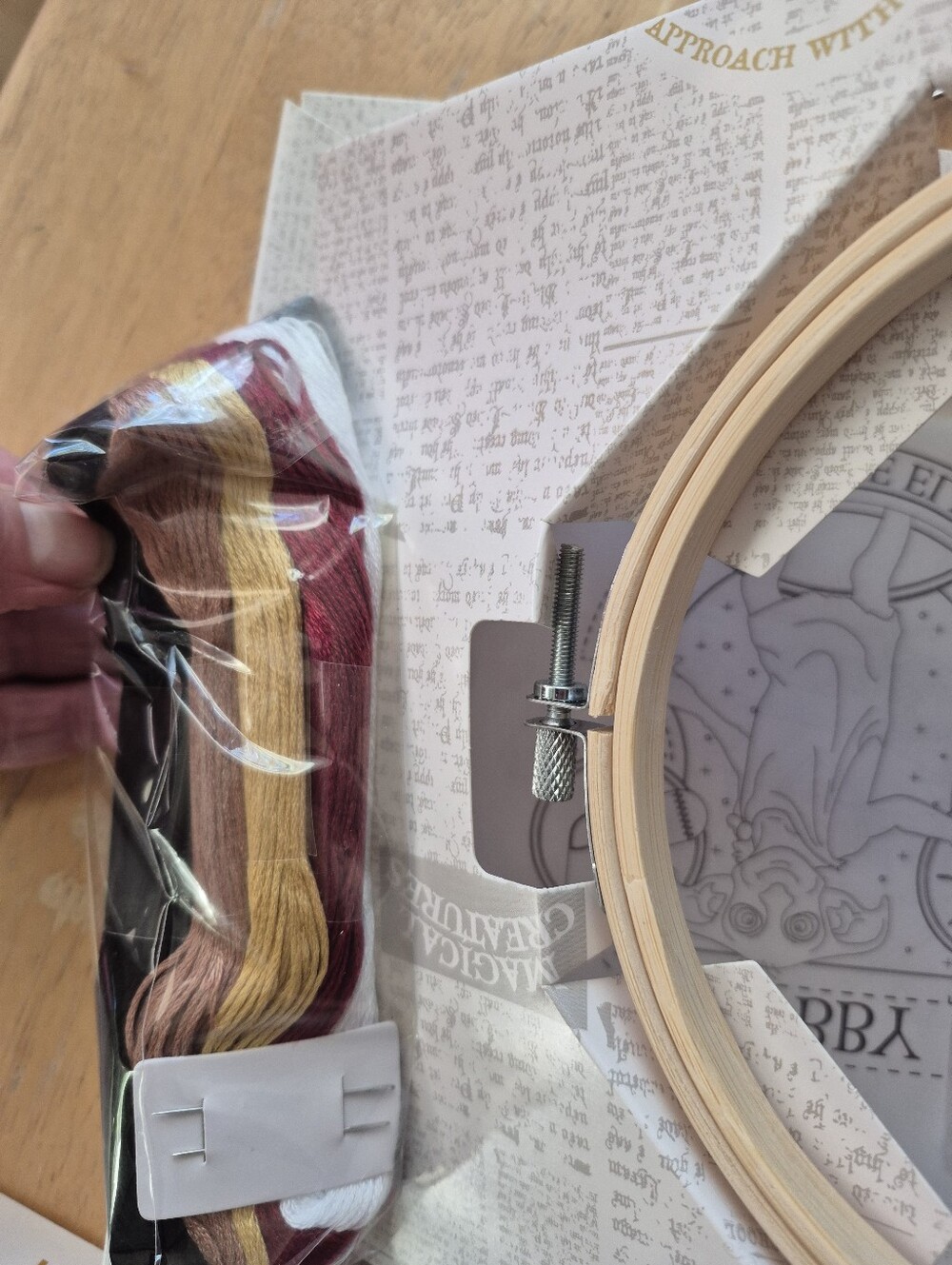 Harry Potter Embroidery Kit that includes Book, Fabric,  iron on transfers - Picture 3 of 7